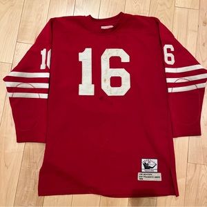 Joe Montana 1989 Mitchell & Ness Throwback inscripted 49ers NFL Jersey Size 54